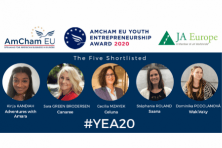 Finalists selected for the AmCham EU Youth Entrepreneurship Award 2020